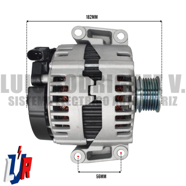 Alternador Mercedes Benz C300, C350, C63, CL500, CLK500, CLK63, CLS350, CLS63, E230, E280, E300, E350, E500, E63, G500, ML63, R280, R300, R350, R500, R63, S280, S300, S350, S450, S500, SL280, SL300, SL350, SL500, SL63 (0121715006)